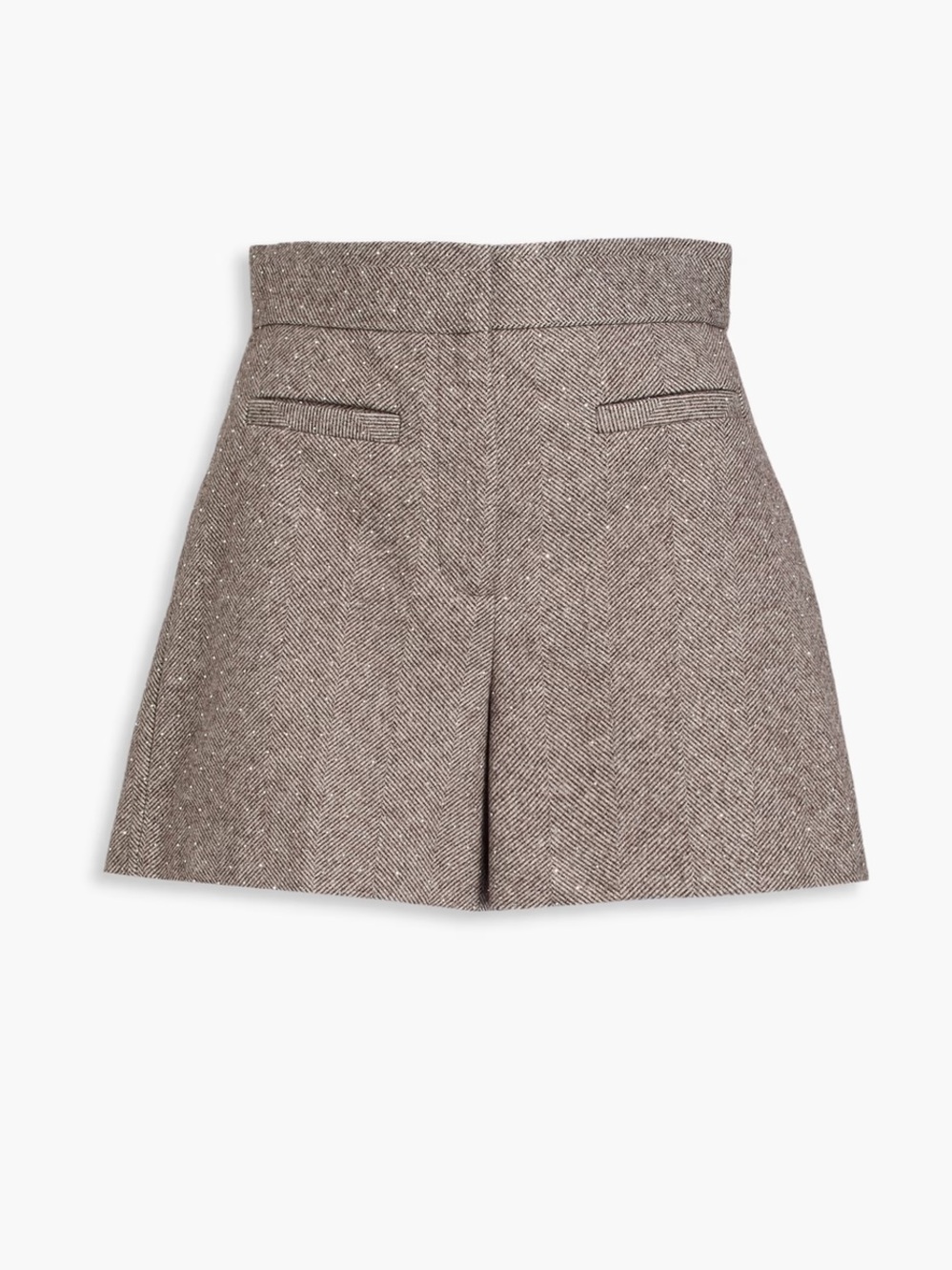 Classic Gray Herringbone Rhinestone Women's Shorts